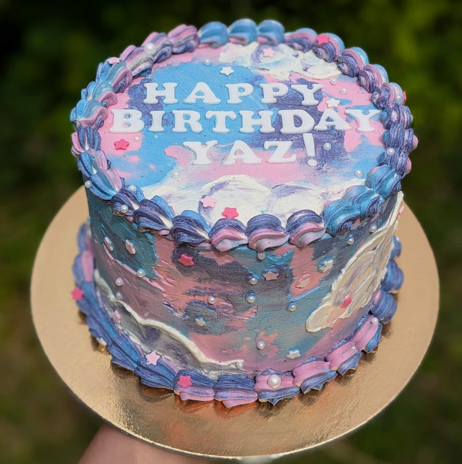 Whimsical cloud cake